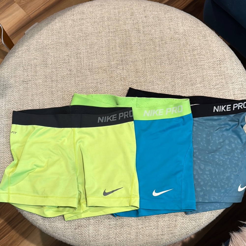 Women’s Nike Green and Blue Performance Shorts